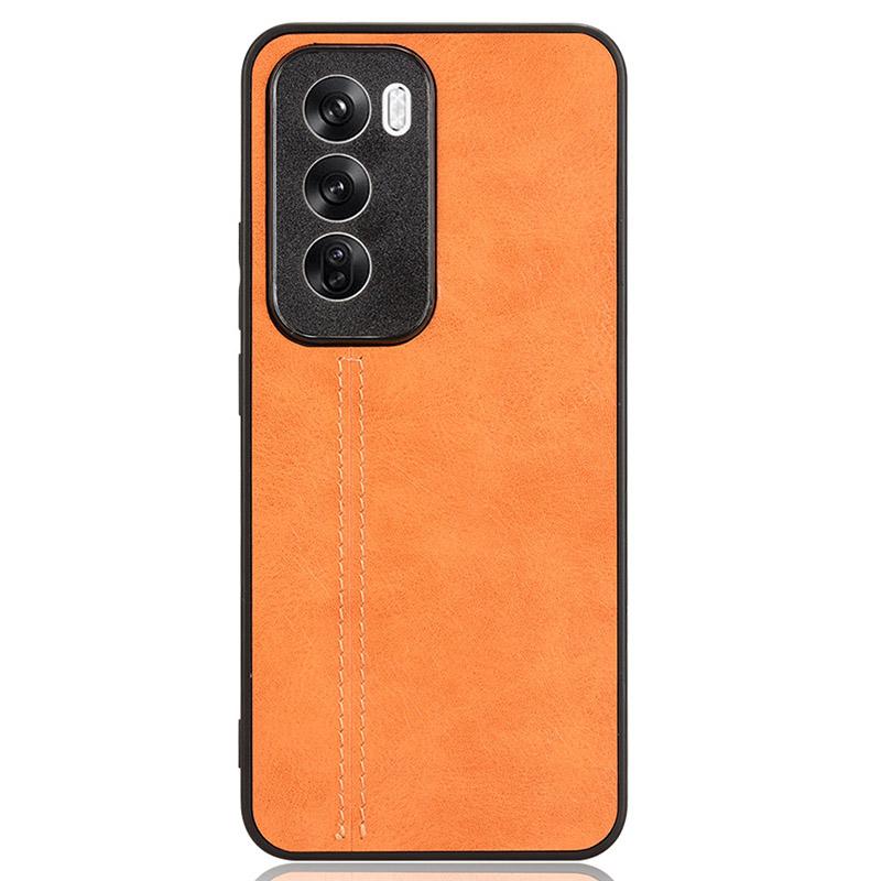 Для Oppo Reno12 5G (Глобальный) Чехол Прострочка Линия Покрытый ПУ кожей ПК+ТПУ Чехол для телефона