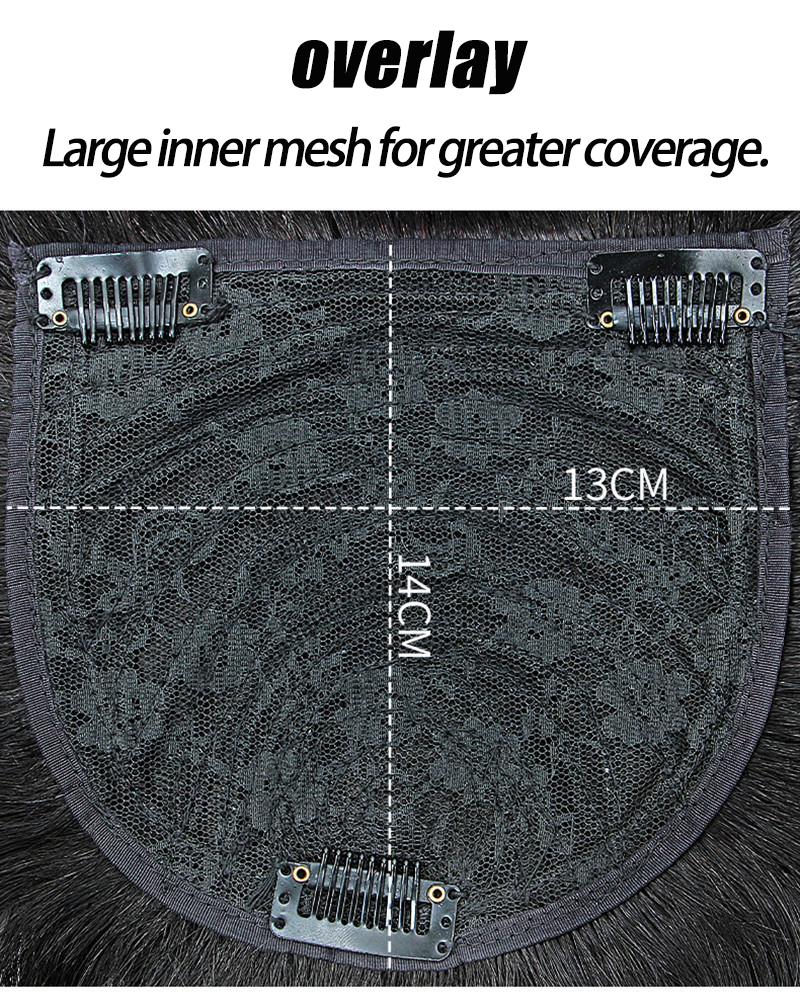 10x13СМ Парик Симуляция Волос Голова Волос Замещающий Блок Женский Натуральный Легкий Дышащий Покрытие Седых Волос Без Следов Пушистый