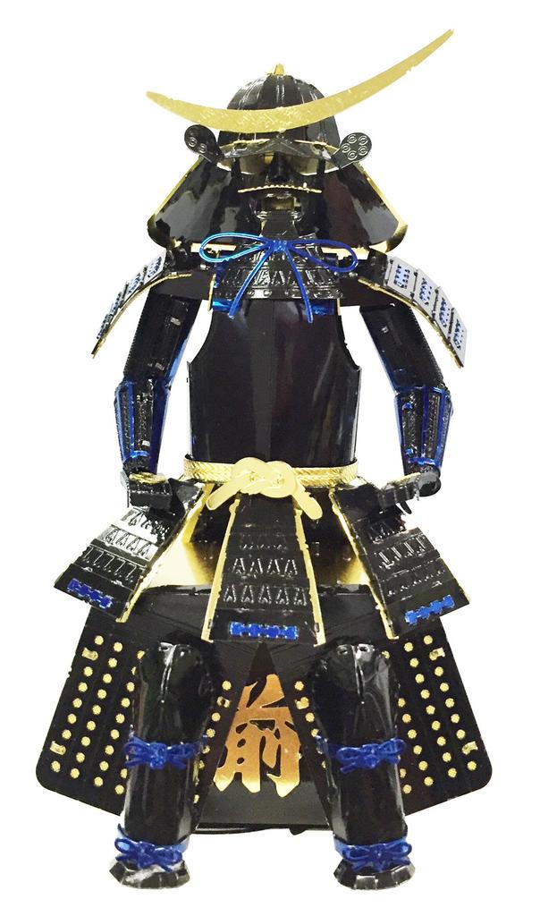Tenyo Metallic Nano Puzzle Multicolor Date Masamune Armor Stainless No Glue Laser Craft 3D Samurai Armor Series (T-ME-004M), Steel, Required, 0.2m