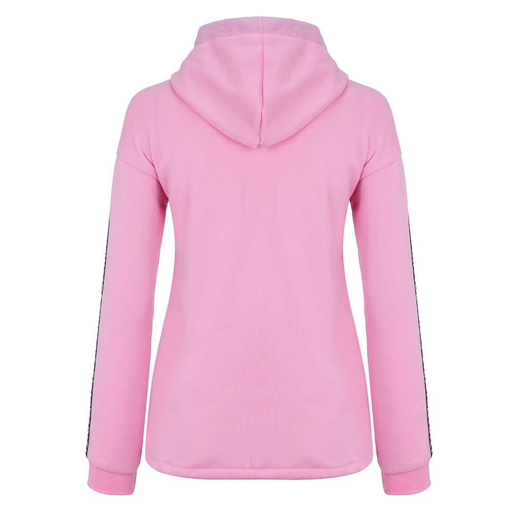 Women Plus Size Long Sleeve Solid Sweatshirt Hooded Pullover Tops Shirt