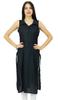 Women Casual Long Tunic Collar Neck Black Kurta Plain Black Kurti