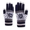 Knitted Snowflake Winter Knitted Gloves Thickened Skiing Gloves Full Finger Mittens  Winter