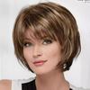 Wig Women's Short Hair Brown Mixed Color Layered Short Straight Synthetic Headband