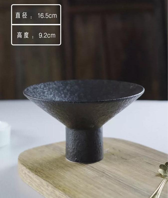 High Foot Ceramic Dinner Plate Fruit Plate Salad Bowl Dessert Bowl Refreshment Plates Sashimi Disc Sushi Plates Snack Tray Dish