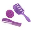 Набор расчесок для волос из 3 штук: полая расческа для волос, расческа с двойными зубьями, щетка для шампуня для волос для распутывания и укладки