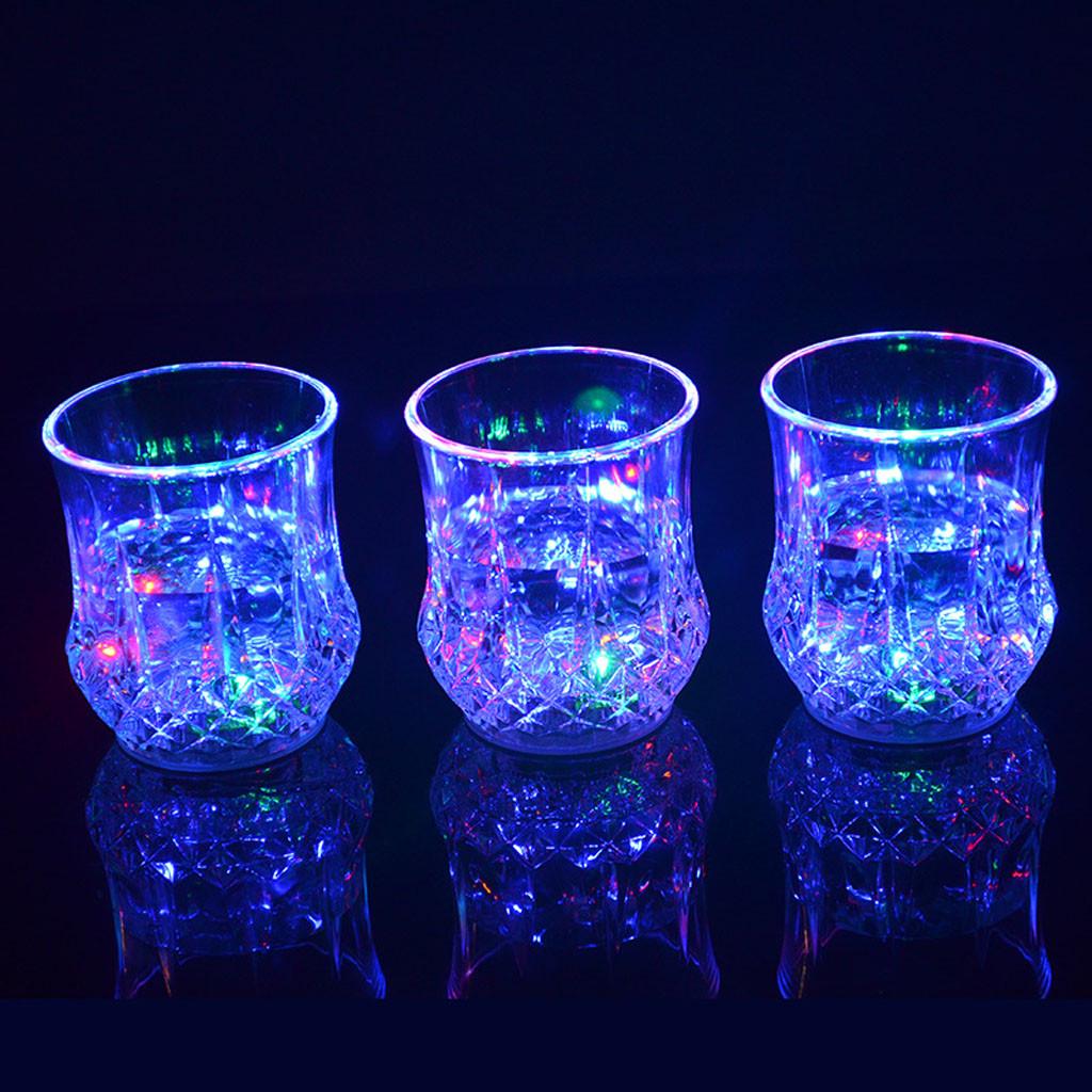 Colorful LED Glowing Beer Cup Induction Flashing Wine Glass Party Bar Drink Cup AVE