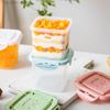 Многоразовая коробка для десертов с крышкой, прозрачный квадратный контейнер для торта, герметичная банка для мороженого, холодильник, коробка для фруктов, овощей и свежей еды