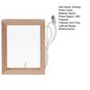 Light-up Photo Frame LED Glowing Picture Stand Lighted Wooden Picture Frame Desk Light for Home Bedroom Living Room Decor