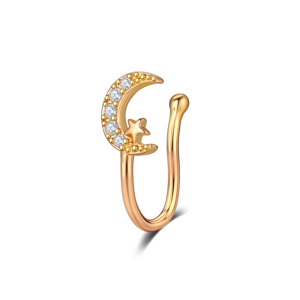 Зажим для носа из циркона из нержавеющей стали с аксессуаром для пирсинга носа