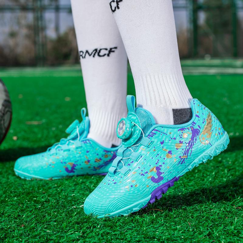 Elementary School Shoes Training Shoes Sports Shoes Nails Children'S Football Shoes Rotating Shattered Balls Girls Buttons