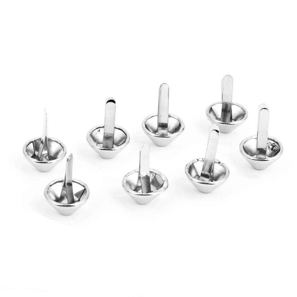 50Pcs Purse Handbag Cone Feet Nailhead Stud Spike Leather Craft Supplies (Brass 10mm)