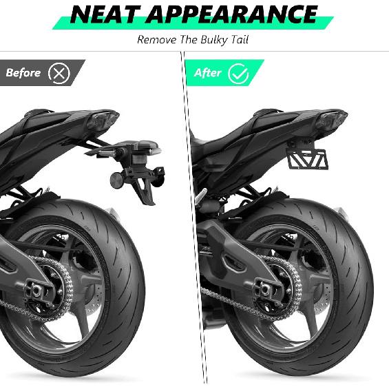 2025 Ninja 650 Fender Eliminator Z650 Fender Eliminator 2024 Ninja 650 Tail Tidy Ninja 650 License Plate Bracket Holder Z650 EX650 ABS 2017 2018