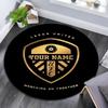 Custom Name,Leeds United pattern round rug,Carpet Rug for Living Room Bedroom Playroom ,Non-slip Floor Mat,Holiday Gifts and Birthday Gifts.