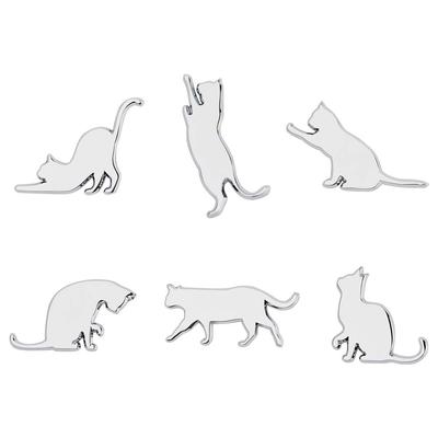 Catland Наклейка на автомобиль Эмблема кошки Шарм Эмблема кошки Милая Стильная Наклейка-шильдик Наклейка на автомобиль 3D Металлическая Водонепроницаемая Наклейка-декаль в форме кошки Этикетка для автомобиля