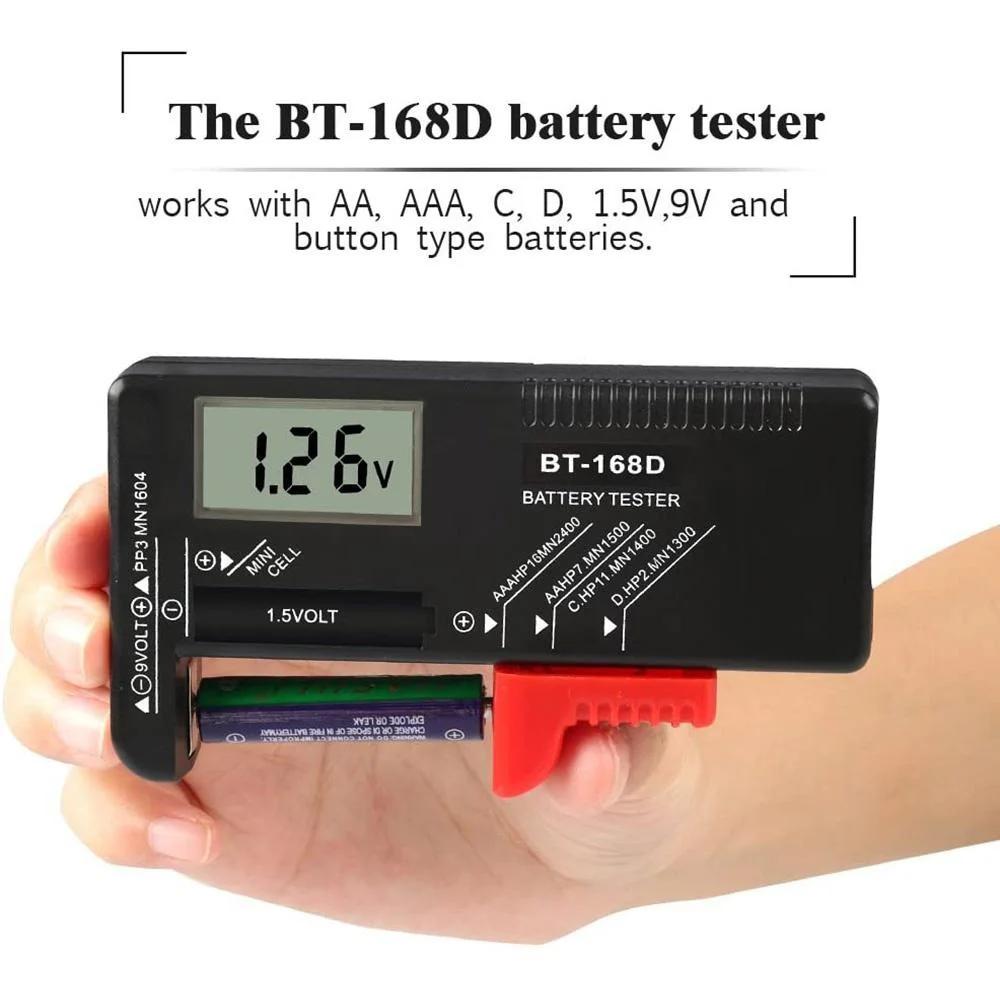 Универсальный тестер батарей BT 168 BT 168D BT 168PRO для батареек AA AAA C D 9V 18650 и таблеточных батареек