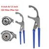 9/12inch Oil Filter Pliers Wrench Removal Tool Clamp Type Adjustable Hand Tools Oil Filter Wrench Oil Filter Disassembly Tools