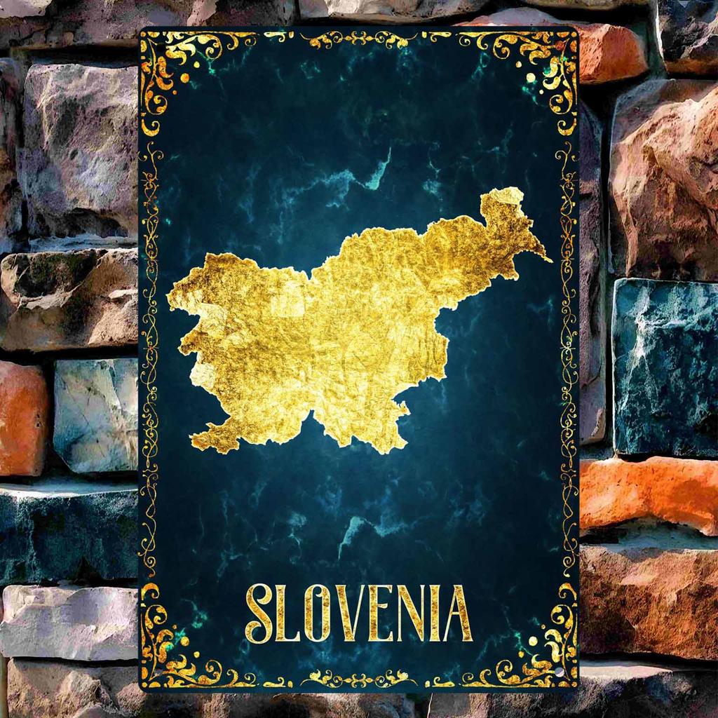 Pcs SLOVENIA Country Map Wall Sculptures Vintage Metal Sign Poster Frames Bar Garage Living Room Kitchen Wall Art