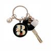 1PC Monogrammed Keychain Simple Pearl Keychain Small Gifts Keychain Black Gift Multi-Style
