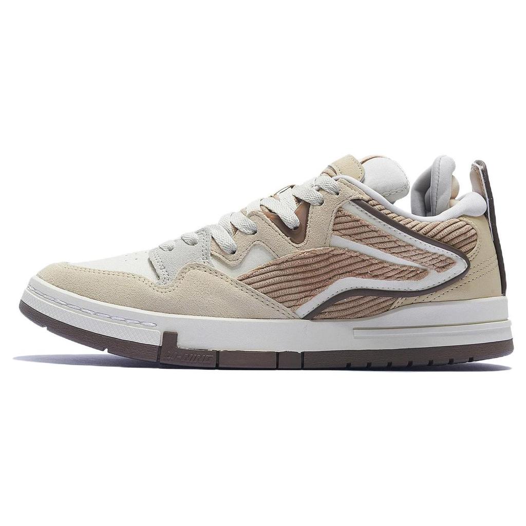 Li-Ning We Are Pro Non-Slip Wear-Resistant Low-Top Skate Shoes Men Sneakers Beige AECS051-4