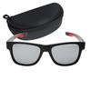 Sunglasses with Plastic Men's Case, Frame, Black, CS-009-1-EH-72