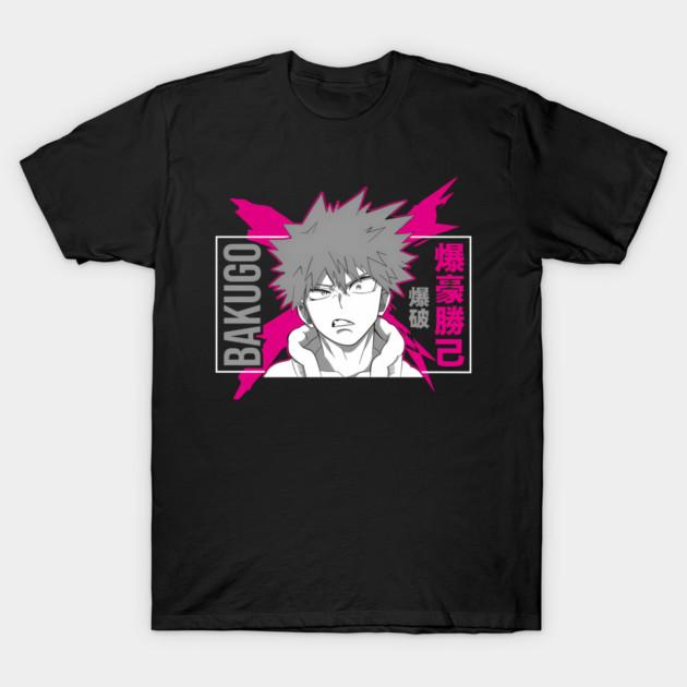 Asian Size Cotton Unisex Tshirt Print T-shirt Bakugo T-shirt No-Cut Print Regular Fit