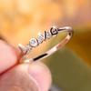 Love Exquisite Ring Women, Micro-Inlaid Zircon Simple Ring, Elegant Design Jewelry