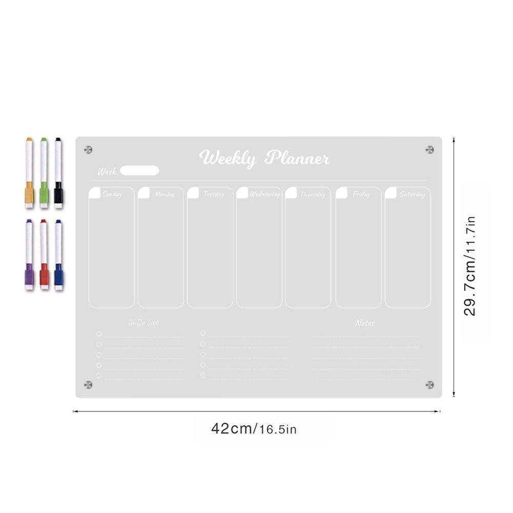 6 Маркеров Акриловые Стираемые Доски Прозрачная Планировочная Доска Премиальный Месячный Календарь Заметки Школа