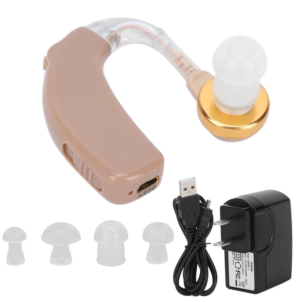 Слуховые аппараты для пожилых людей, перезаряжаемый слуховой усилитель, слуховой аппарат, вилка США 100‑240 В