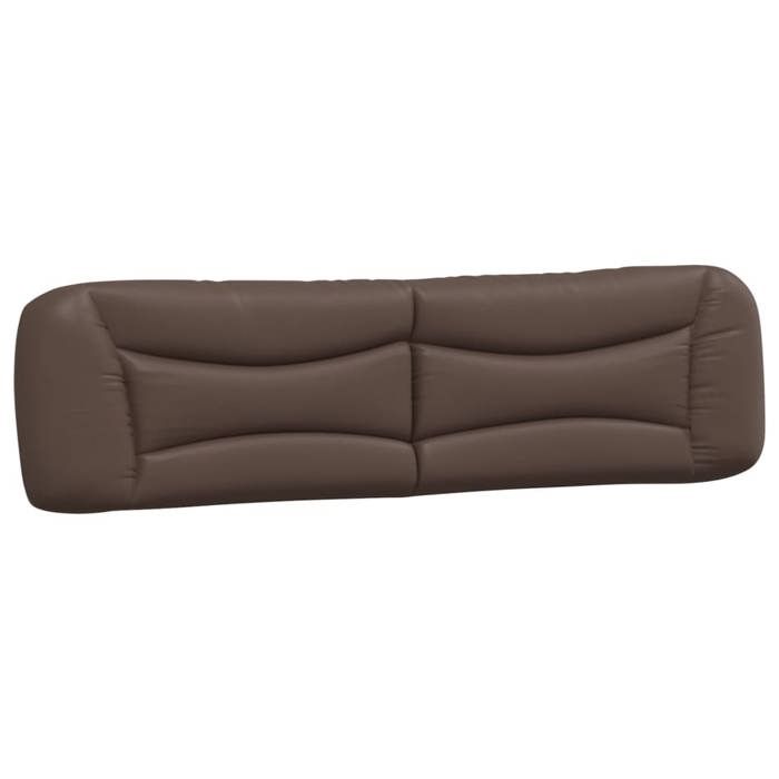 VidaXL Coussin de Tête de Lit, Oreiller de Lecture avec Fermeture à Glissière, Coussin de Lecture pour Lit Chambre, Marron 374625