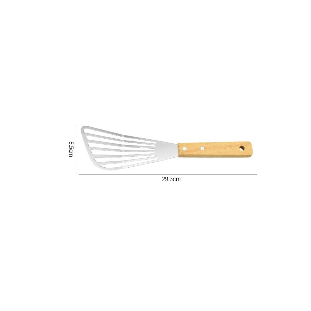 Stainless Steel Fish Spatula with Wooden Handle Kitchen Cooking Utensils Kitchen Tools