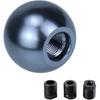 Round Ball Shift Knob, Aluminum Alloy Car Gear Shift Knob, Stick Shifter Knobs Head, Universal Shifter Knobs with 3 Adapters (M8, M10, M12), Fits