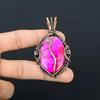 Pink Dendrite Opal 999 Copper Wire Wrapped Pendant, Handmade Gemstone Pendant Jewelry, Gifts For Wife Brand New Pendant