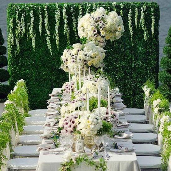 Искусственные листовые травяные ограждения, вечнозеленые панели изгороди, имитирующие стену растения