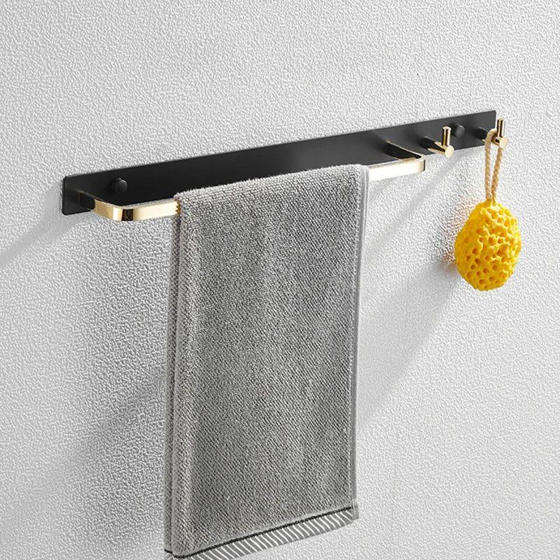 Gold/Black Gold Bathroom Towel Bar Brass Shower Wall Hanging Towel Rack Toilet Bath Towel Rack Rack Towel Hanger Hook Chrome