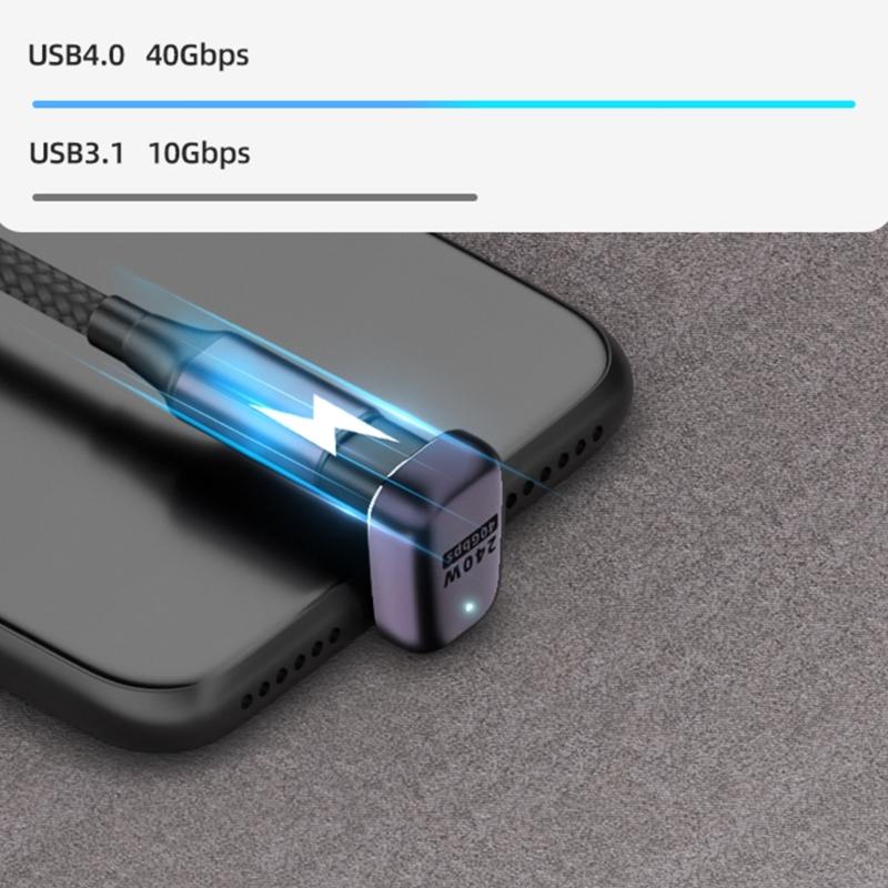 Высокопроизводительный Type C Female to Type C Male 40Gbps Fast Data Adapter Converter Зарядные адаптеры Алюминиевый сплав