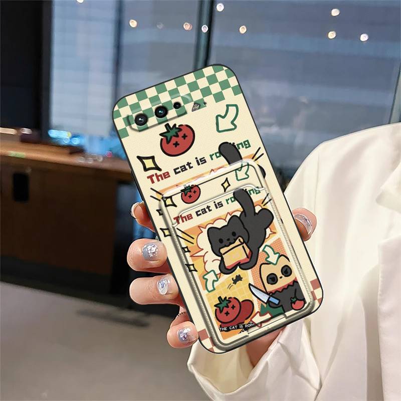 Граффити Милый Чехол для телефона для Asus ROG Phone5/5S/5Pro/5UltimateZS673KS Ударопрочный Чехол Прочный ТПУ Противоударный Карман для карт