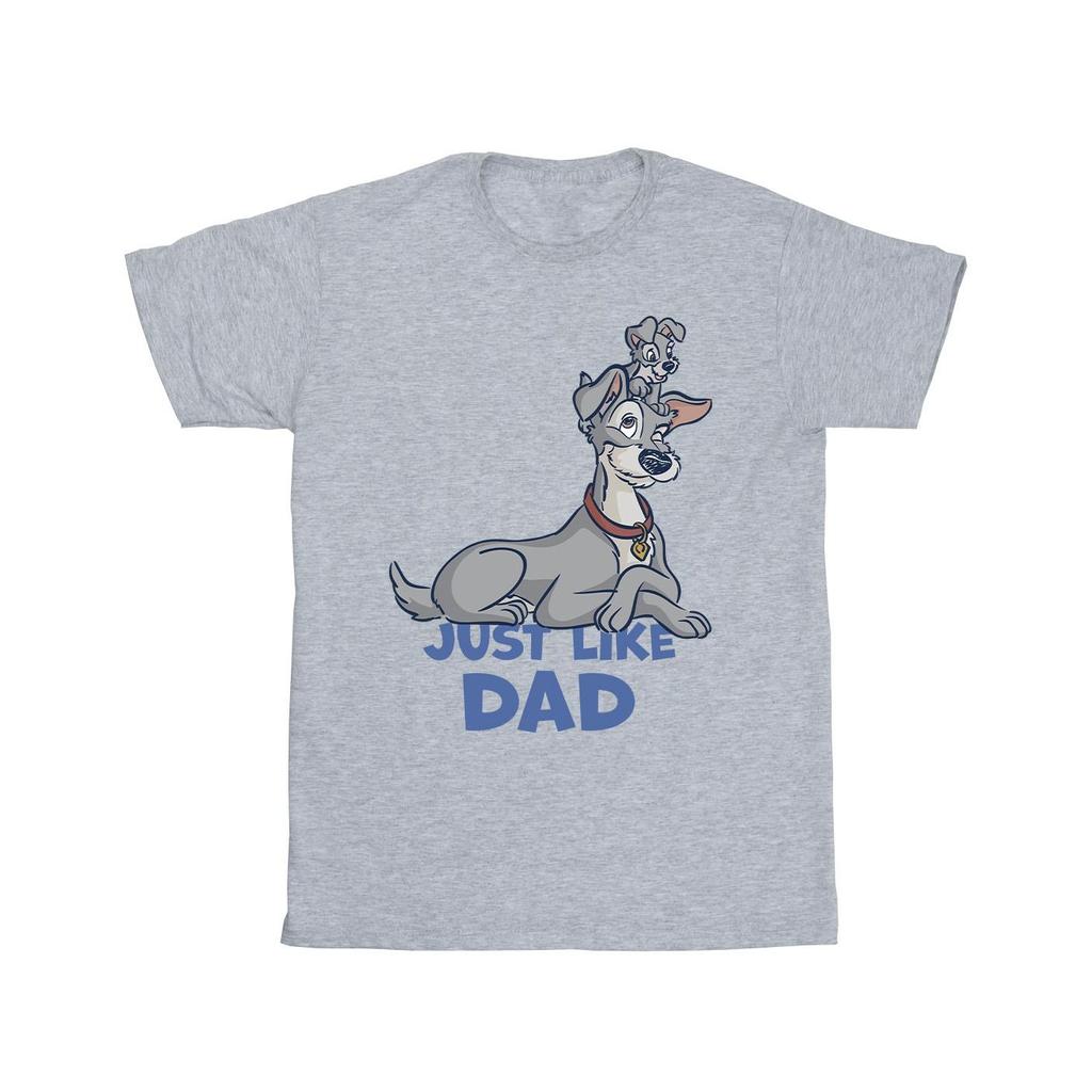 Disney Mens Lady And The Tramp Just Like Dad T-Shirt