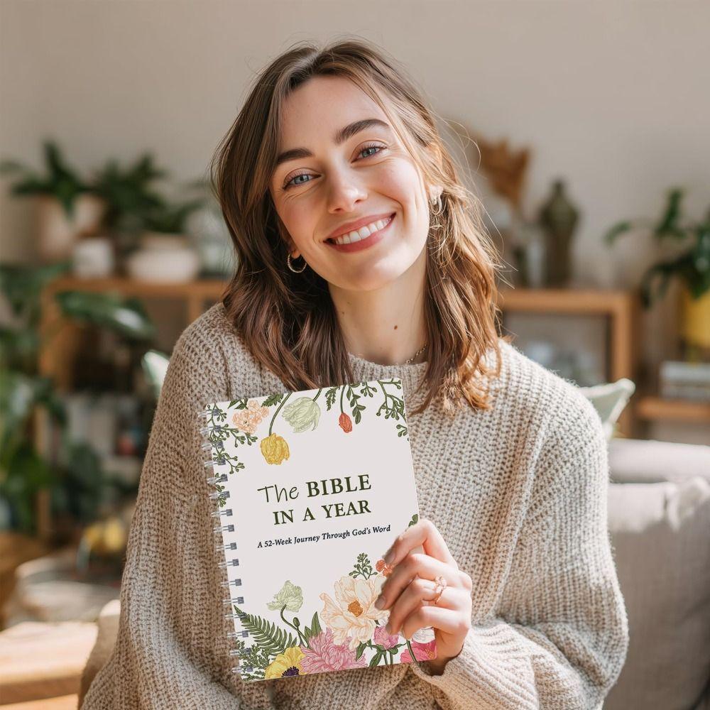 Spiral Bound The Bible In A Year Through Gods Word Bible Diary Book for Women