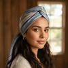 Lightweight Double-sided Printed Silk Scarf Breathable Retro Patterned Square Shawl  Spring