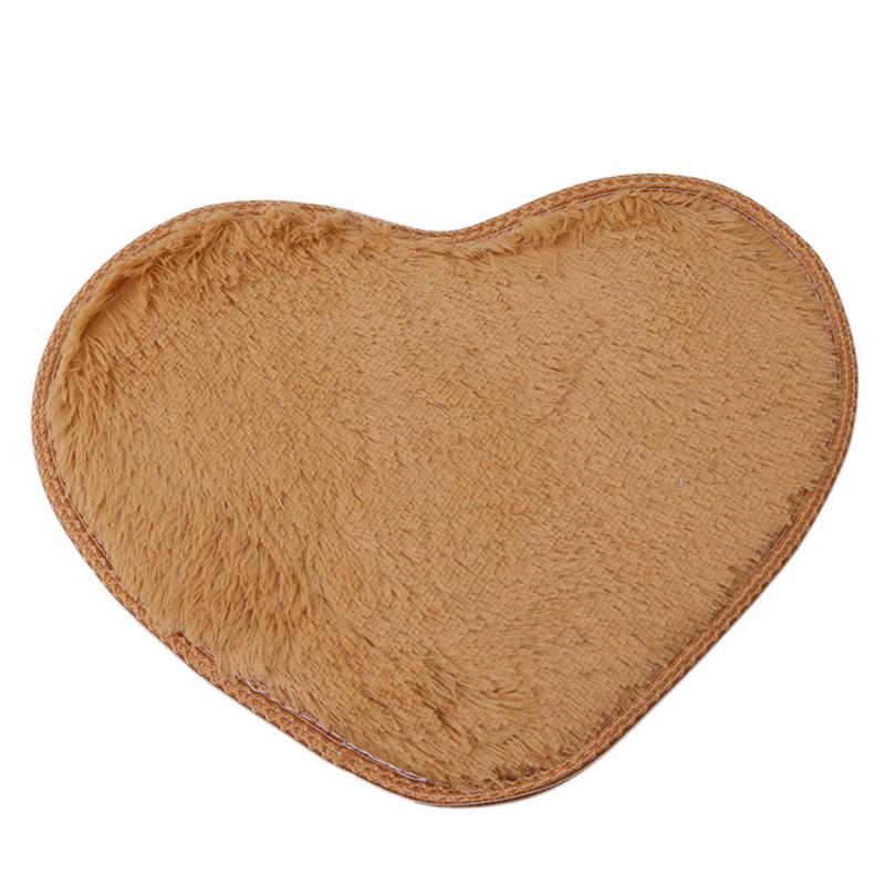 26*37cm Love Heart Shaped Doormat Non-Slip Soft Push Floor Mat Bathroom Floor Area Rug For Living Room Mats Faux Shaggy Carpets