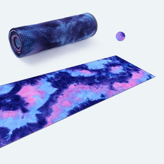 Yoga Towel Sweat Absorption Extra Soft Non-Slip Washable Non-Fading Superfine Fiber Workout Towel Yoga Mat with Anti-slip Grip Dots for Gym