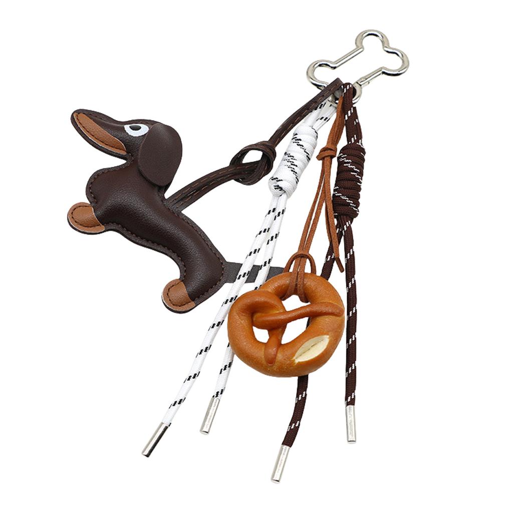 Шоколадный брелок брелок такса брелок для ключей от машины шарм для сумки плетеная веревка подвеска для сумки брелоки для украшения сумки