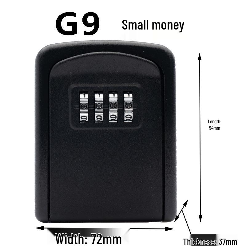 Temporary Key Storage Box for Construction Sites and Dorms with Anti-Theft Lock and Peephole