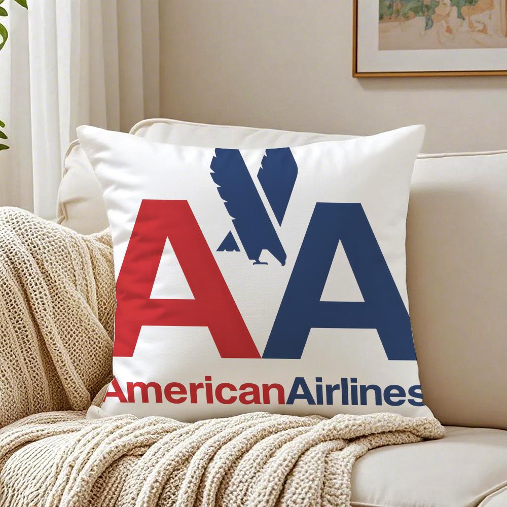 Модная наволочка для подушки с логотипом American Airlines, противоаллергенная, для гостиной, дивана, декора подушек