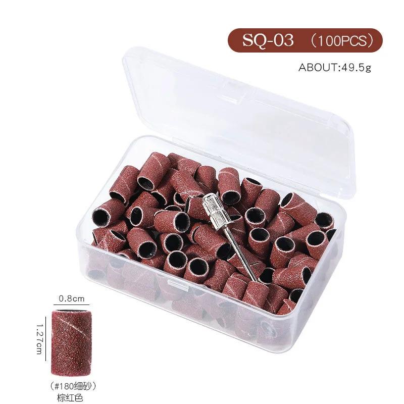 50/75/100 шт. Насадки для педикюра, шлифовальные ленты, насадки для шлифовки ногтей, маникюрные головки, фрезы для удаления геля, аксессуары для сверления