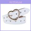 Женский ремень из натуральной кожи с серебряной пряжкой и декором в виде сердца для работы и повседневных образов