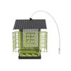 Birds Feeder for Outdoors Hanging Metal Mix Seeds Feeder with Double Suet Cage Outside Wild Birds Feeder for Garden Backyard Decor