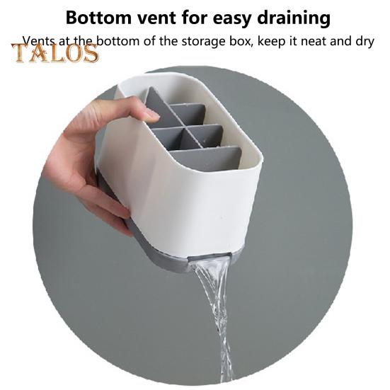 Ящик для хранения зубных щеток, большая емкость, экономия места, стабильное основание, практичный органайзер для электрических зубных щеток, подставка для хранения, принадлежности для ванной комнаты