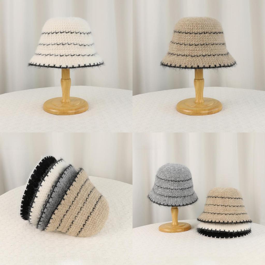 Вязаная панама с ушками для зимы и осени, повседневная