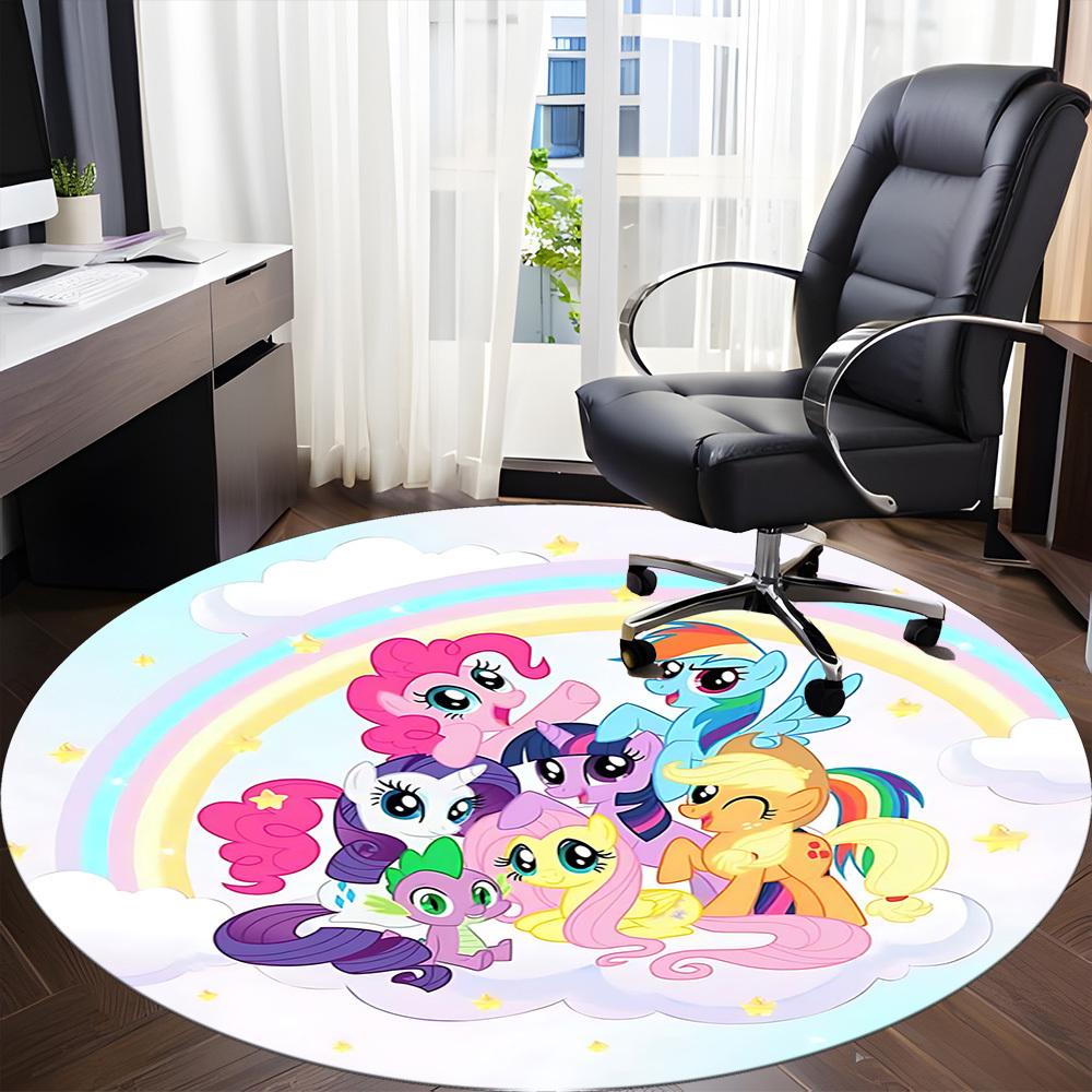 1 шт. Круглый ковер My Little Pony для офиса, под офисные стулья, спальни, гостиной, домашний декор a1022163